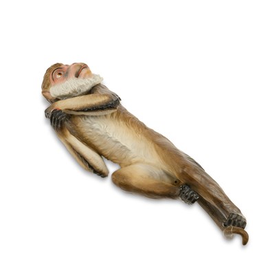 Lot 111 - A GERMAN BISQUE MONKEY