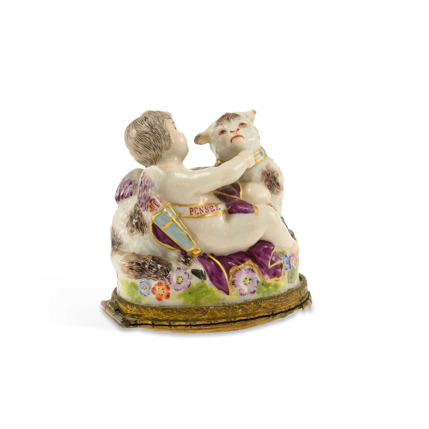 Lot 85 - A FRENCH PORCELAIN BONBONNIÈRE