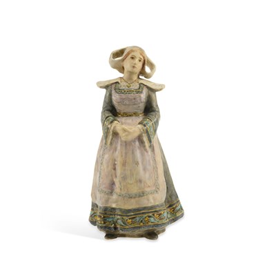Lot 98 - AN EDMOND LACHENAL 'DUTCH GIRL' FIGURE