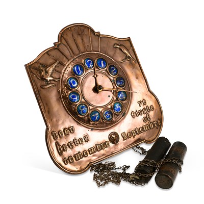 Lot 169 - AN ARTS AND CRAFTS COPPER WALL CLOCK