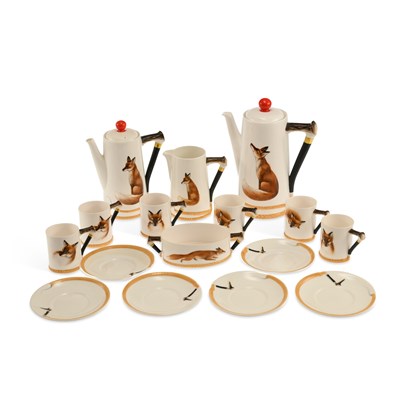 Lot 153 - A ROYAL DOULTON 'REYNARD THE FOX' COFFEE SERVICE