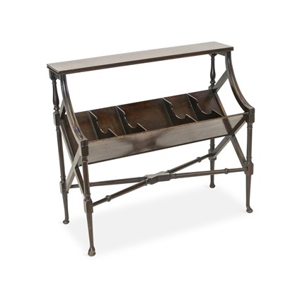 Lot 1071 - A GEORGE III STYLE MAHOGANY BOOK TROUGH
