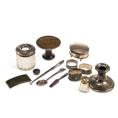 Lot 310 - A COLLECTION OF SILVER AND SILVER-MOUNTED DRESSING-TABLE ITEMS