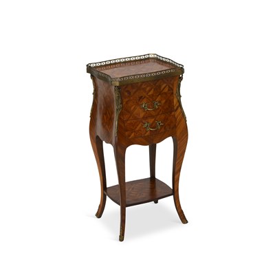 Lot 1091 - A LOUIS XV STYLE KINGWOOD SIDE TABLE