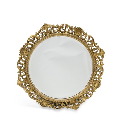 Lot 1138 - AN EARLY 20TH CENTURY BAROQUE STYLE GILT-FRAMED MIRROR
