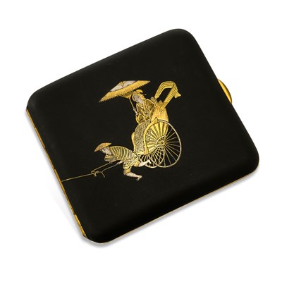 Lot 547 - A JAPANESE DAMASCENE CIGARETTE CASE