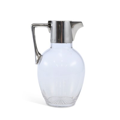 Lot 367 - A VICTORIAN SILVER-MOUNTED CLARET JUG