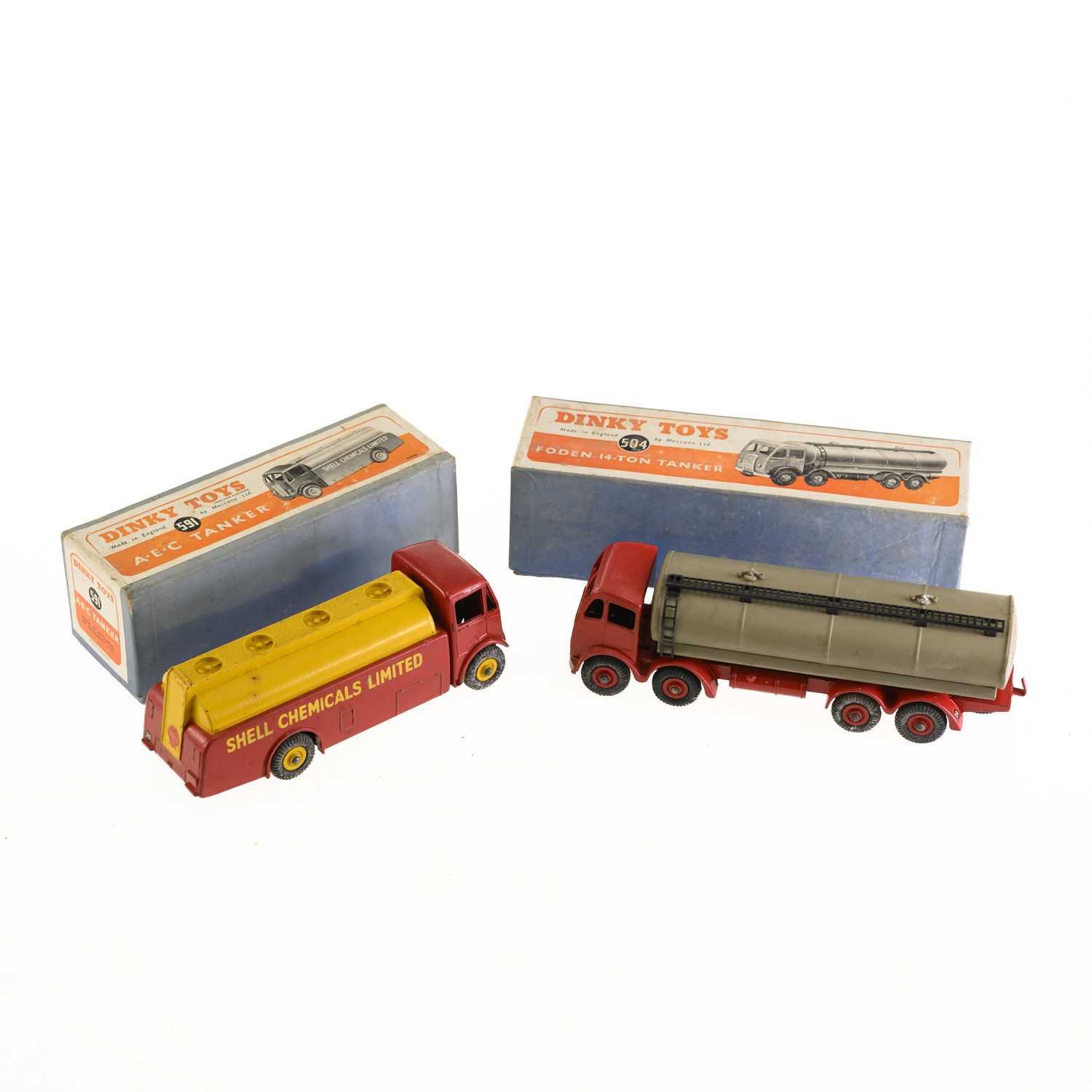 Lot 14 - TWO DINKY DIECAST MODEL TANKERS