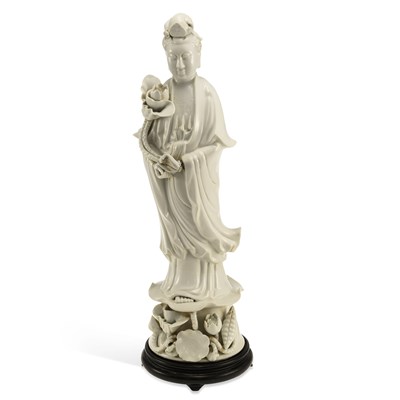 Lot 466 - A CHINESE BLANC DE CHINE FIGURE