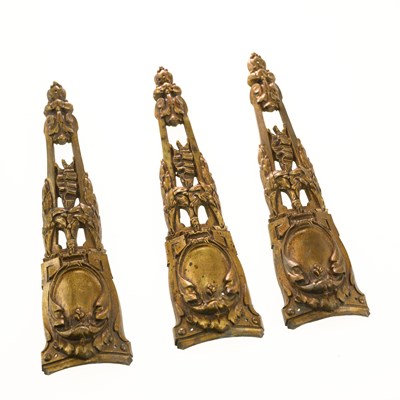 Lot 168 - THREE CLASSICAL STYLE ORMOLU FURNITURE MOUNTS