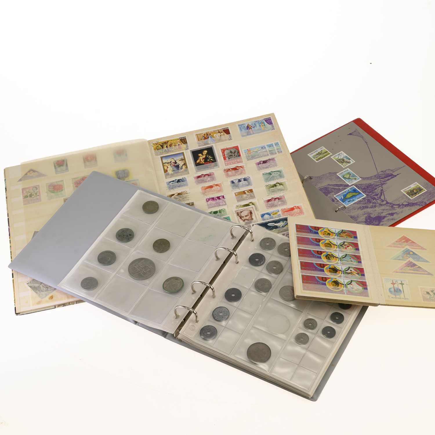 Lot 1 - A COLLECTION OF WORLD STAMPS AND COINS