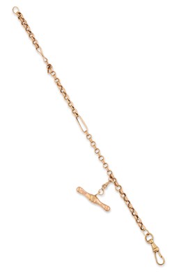 Lot 583 - A 9 CARAT GOLD BRACELET