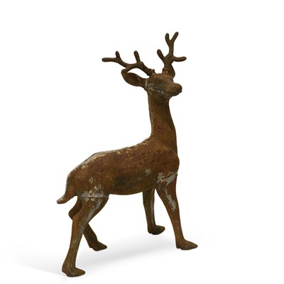 Lot 1006 - A LARGE CAST IRON MODEL OF A STAG