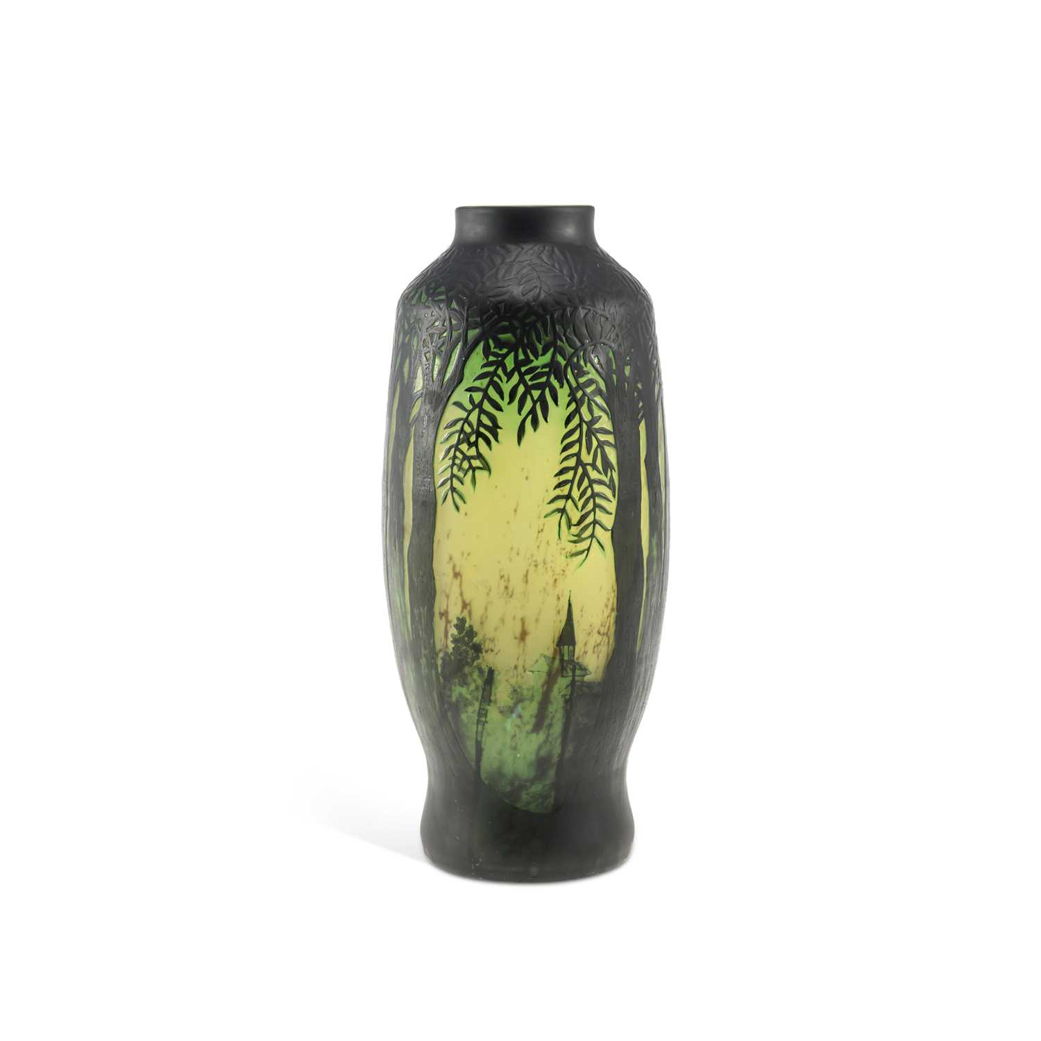 Lot 61 - A CAMEO GLASS VASE