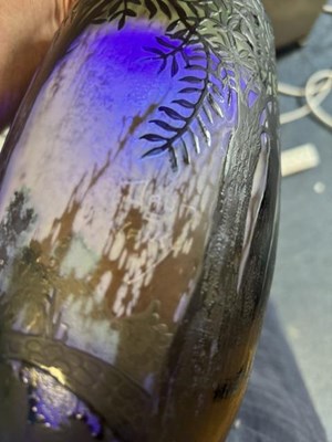 Lot 61 - A CAMEO GLASS VASE