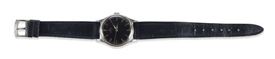 Lot 479 - A GENTS STEEL OMEGA STRAP WATCH