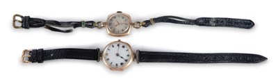 Lot 483 - TWO LADY'S 9CT GOLD STRAP WATCHES