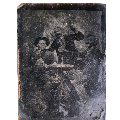 Lot 846 - A LATE 19TH-CENTURY TINTYPE GROUP PORTRAIT