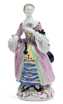 Lot 143 - A BOW PORCELAIN FIGURE OF A LADY