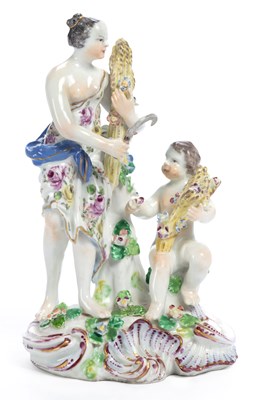 Lot 133 - A BOW PORCELAIN FIGURE OF SUMMER