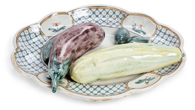 Lot 90 - A FRENCH FAIENCE TROMPE L'OEIL DISH