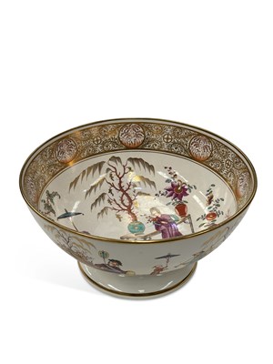Lot 87 - A MINTON PORCELAIN PUNCHBOWL