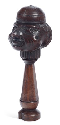 Lot 970 - A CARVED WOOD NUTCRACKER