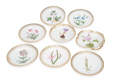 Lot 109 - A DERBY BOTANICAL PARTIAL DESSERT SERVICE
