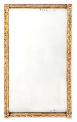 Lot 966 - A REGENCY GILTWOOD AND GESSO WALL MIRROR