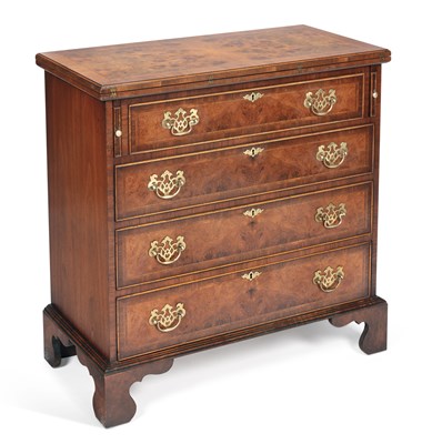 Lot 941 - A BURR WALNUT BACHELOR'S CHEST