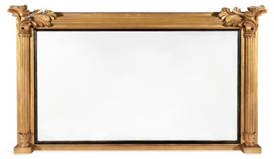 Lot 958 - A REGENCY GILTWOOD OVERMANTEL MIRROR