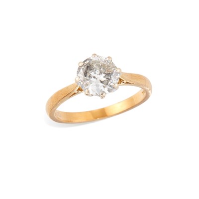 Lot 554 - AN 18 CARAT GOLD SOLITAIRE DIAMOND RING