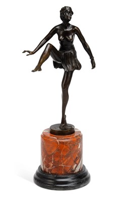 Lot 714 - AN ART DECO BRONZE FIGURE OF A DANCER