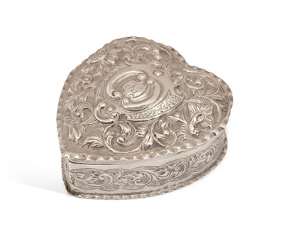 Lot 360 - A LATE VICTORIAN SILVER TRINKET BOX