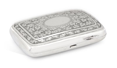 Lot 341 - A VICTORIAN SILVER CIGARETTE CASE