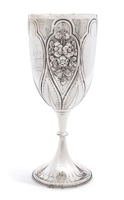 Lot 361 - A LARGE VICTORIAN SILVER GOBLET