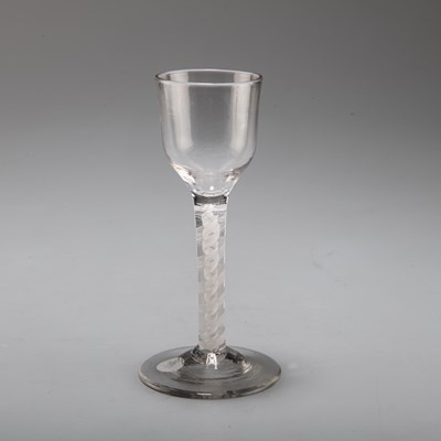 Lot 28 - AN OPAQUE TWIST WINE GLASS