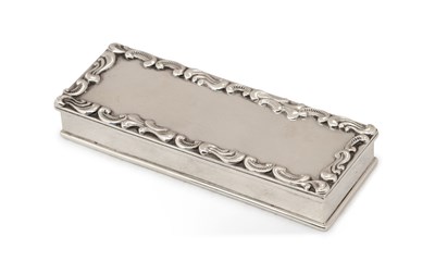 Lot 190 - AN AMERICAN STERLING SILVER STAMP BOX