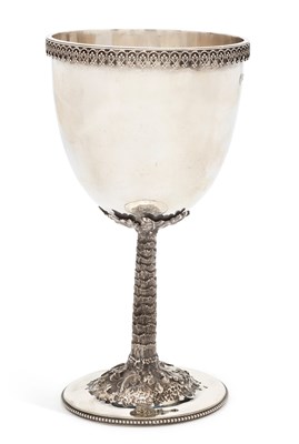 Lot 358 - A VICTORIAN SILVER GOBLET