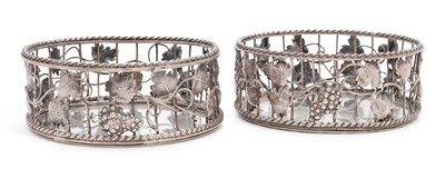 Lot 363 - A PAIR OF GEORGE III SILVER COASTERS