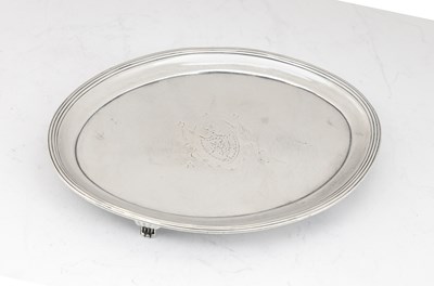 Lot 365 - A GEORGE III SILVER TEAPOT STAND