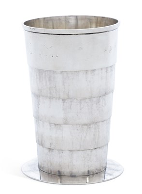 Lot 277 - A GEORGE V SILVER COLLAPSIBLE BEAKER