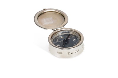 Lot 212 - TIFFANY & CO, A SILVER-CASED POCKET COMPASS