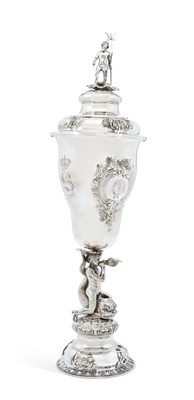 Lot 232 - A DUTCH SILVER PRESENTATION CUP AND COVER