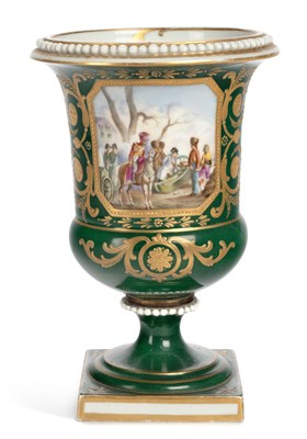 Lot 129 - A SÈVRES STYLE VASE, 'NAPOLEON A MONTEREAU'