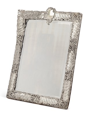 Lot 322 - A VICTORIAN SILVER-MOUNTED EASEL MIRROR