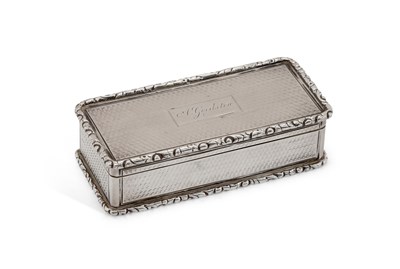 Lot 356 - A GEORGE IV SILVER SNUFF BOX