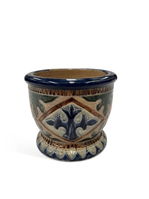 Lot 119 - A FULHAM STONEWARE JARDINIÈRE