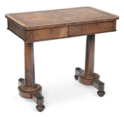 Lot 881 - A WILLIAM IV ROSEWOOD WRITING TABLE