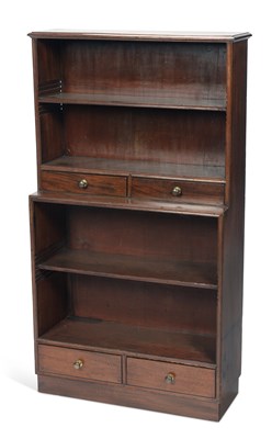 Lot 886 - A MAHOGANY WATERFALL BOOKCASE